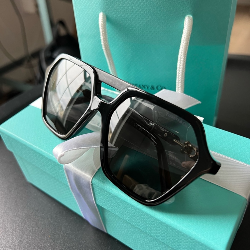 Tiffany & Co. HardWear Sunglasses - Black Acetate with Dark Gray Lenses